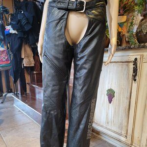 NWOT Harley Davidson Womens Deluxe Leather Chaps Motorcycle Biker Size XS